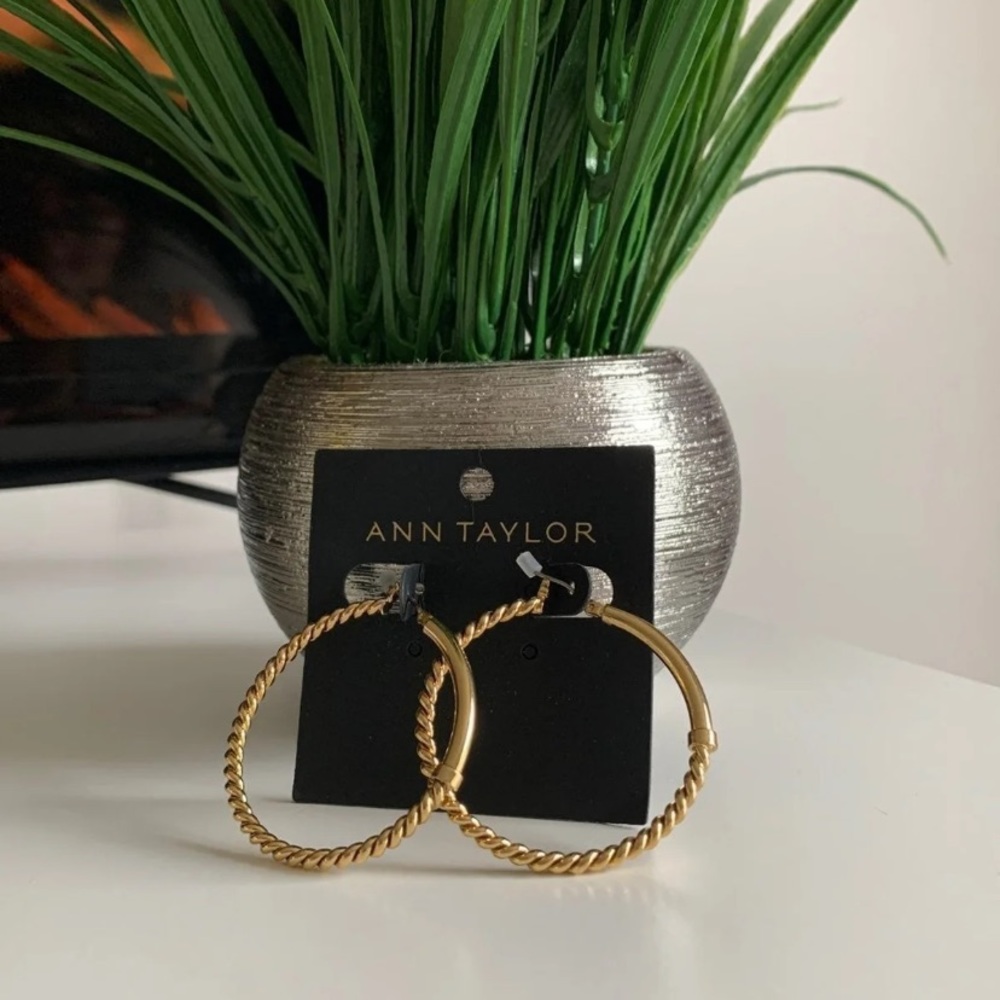 Ann Taylor Gold Hoop Earrings